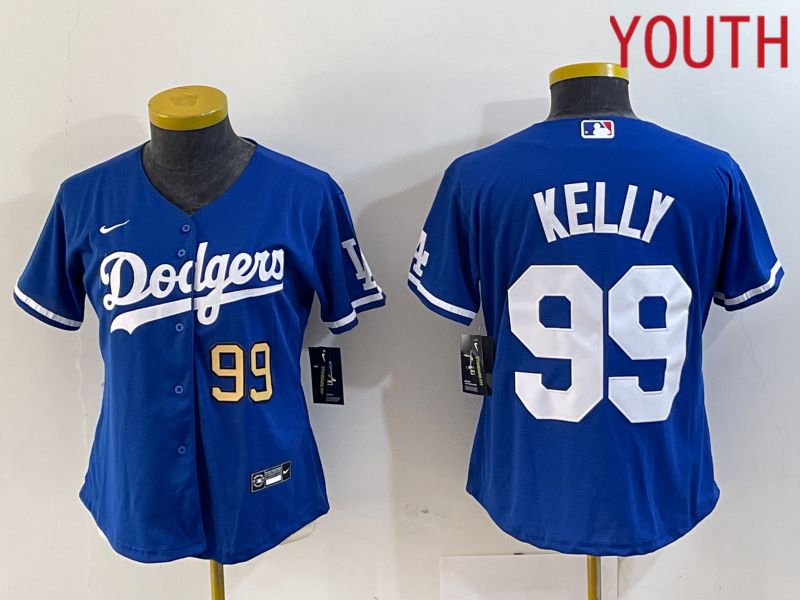 Youth Los Angeles Dodgers 99 Kelly Blue 2024 Nike Game MLB Jersey style 3
